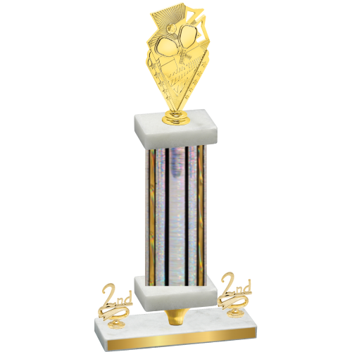 Premium Single Silver Glacier Second Place Pickleball Trophy