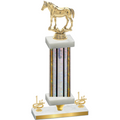 Premium Single Silver Glacier First Place Horses Trophy