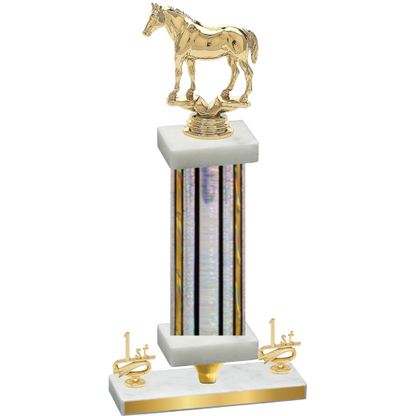 Premium Single Silver Glacier First Place Horses Trophy