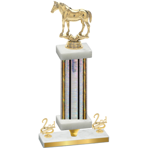 Premium Single Silver Glacier Second Place Horses Trophy