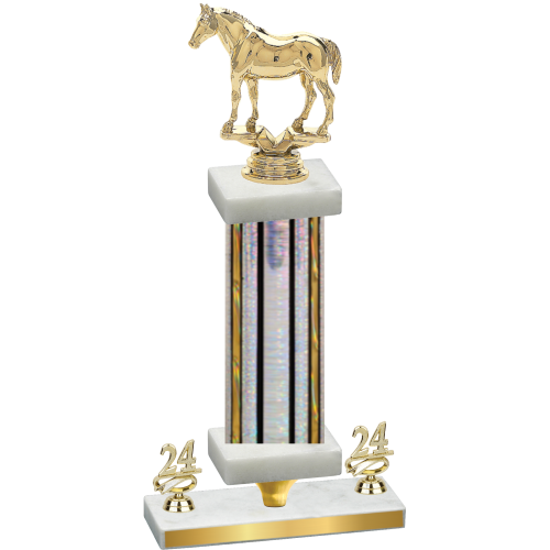 Premium Single Silver Glacier Year Horses Trophy