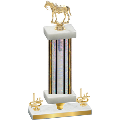 Premium Single Silver Glacier First Place Horses Trophy