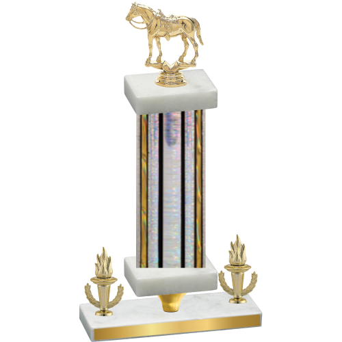 Premium Single Silver Glacier Victory Horses Trophy