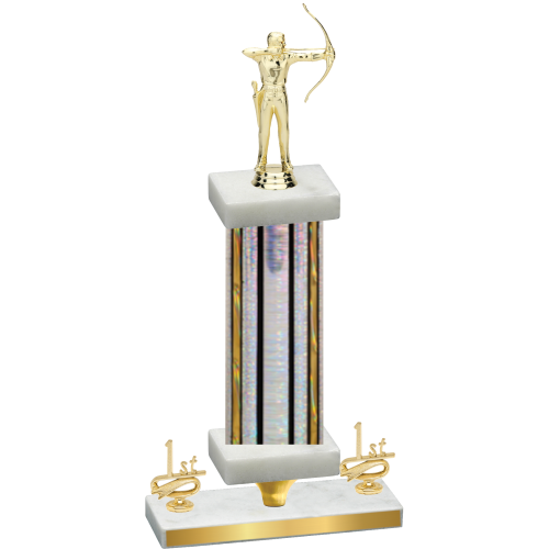 Premium Single Silver Glacier First Place Archery Trophy