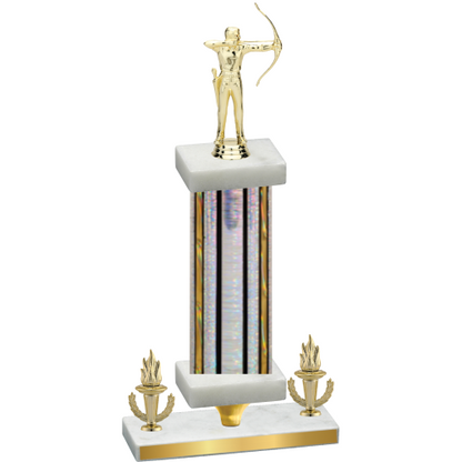 Premium Single Silver Glacier Victory Archery Trophy