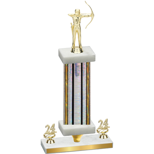 Premium Single Silver Glacier Year Archery Trophy