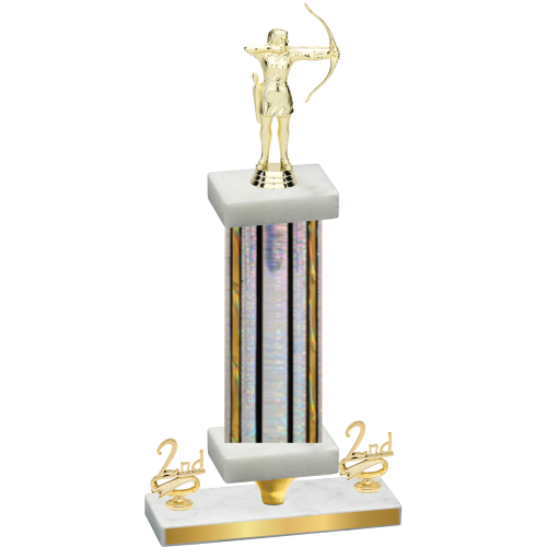 Premium Single Silver Glacier Second Place Archery Trophy