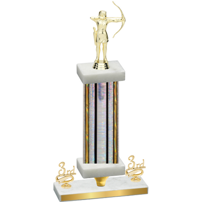 Premium Single Silver Glacier Third Place Archery Trophy