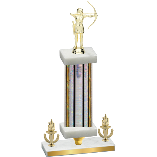 Premium Single Silver Glacier Victory Archery Trophy