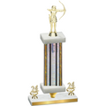 Premium Single Silver Glacier Year Archery Trophy