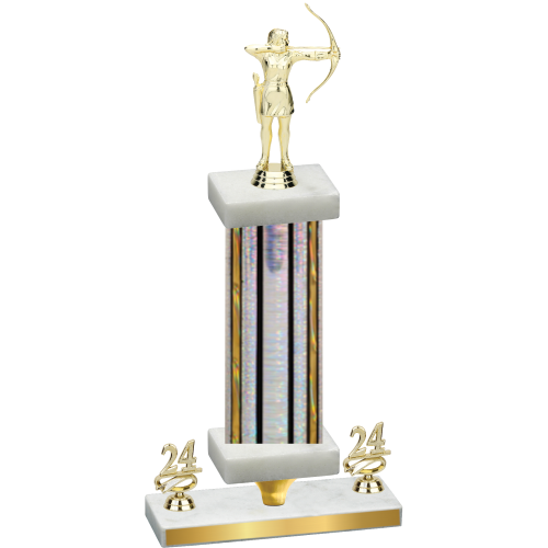 Premium Single Silver Glacier Year Archery Trophy