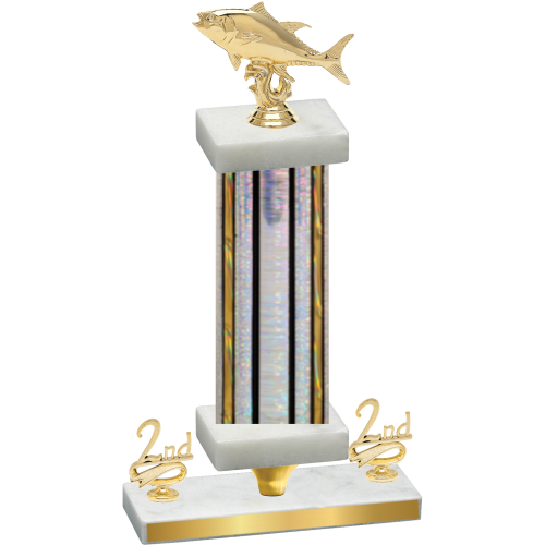 Premium Single Silver Glacier Second Place Fishing Trophy