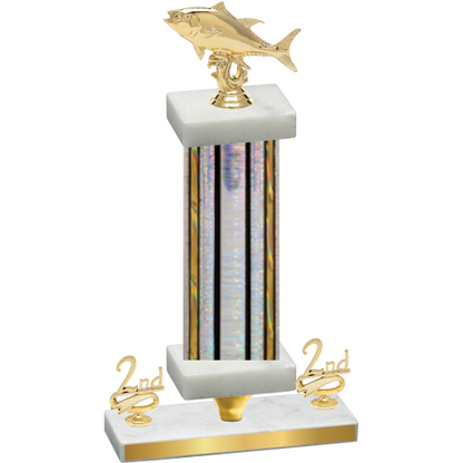 Premium Single Silver Glacier Second Place Fishing Trophy