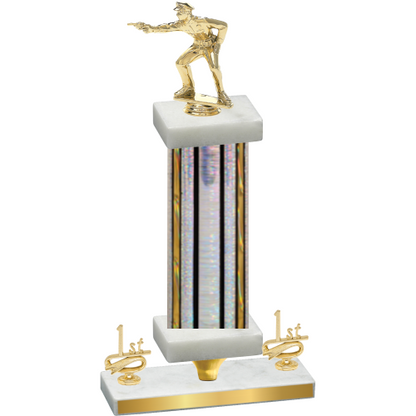 Premium Single Silver Glacier First Place Shooter Trophy