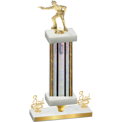 Premium Single Silver Glacier Third Place Shooter Trophy