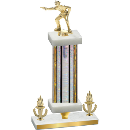 Premium Single Silver Glacier Victory Shooter Trophy