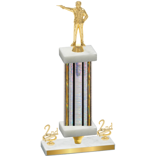 Premium Single Silver Glacier Second Place Shooter Trophy