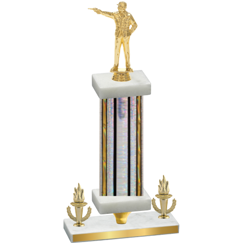 Premium Single Silver Glacier Victory Shooter Trophy