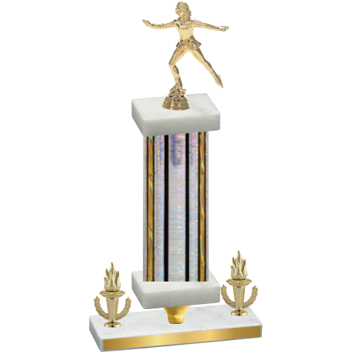 Premium Single Silver Glacier Victory Skater Trophy