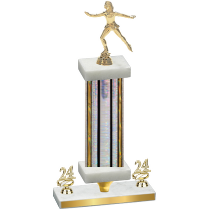 Premium Single Silver Glacier Year Skater Trophy