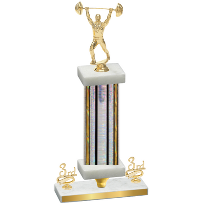 Premium Single Silver Glacier Third Place Weights Trophy