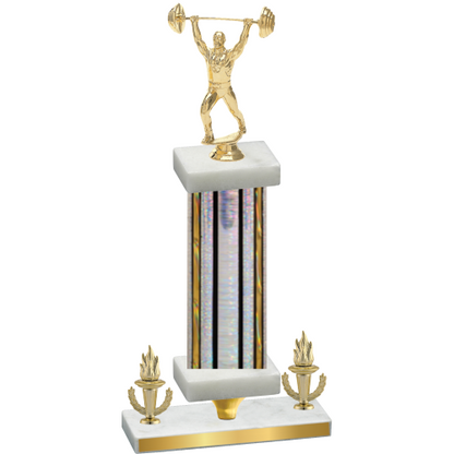 Premium Single Silver Glacier Victory Weights Trophy