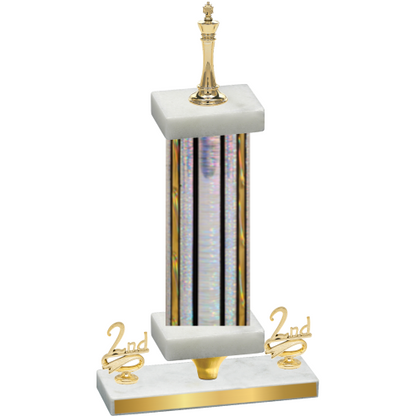 Premium Single Silver Glacier Second Place Chess Trophy