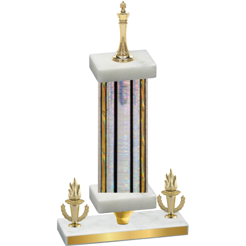 Premium Single Silver Glacier Victory Chess Trophy