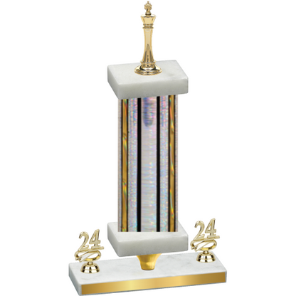 Premium Single Silver Glacier Year Chess Trophy