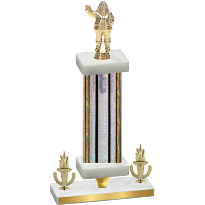 Premium Single Silver Glacier Victory Holiday Trophy