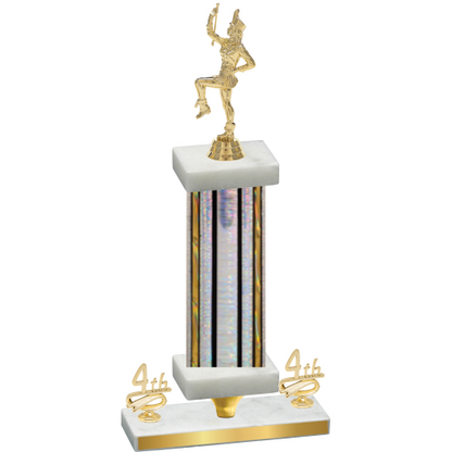 Premium Single Silver Glacier Fourth Place Majorette Trophy