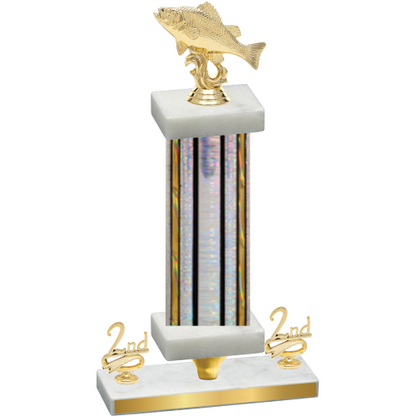 Premium Single Silver Glacier Second Place Fishing Trophy