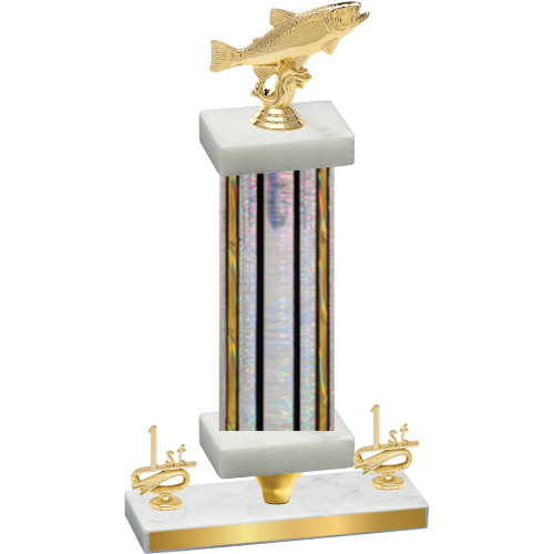 Premium Single Silver Glacier First Place Fishing Trophy