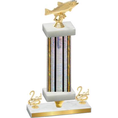 Premium Single Silver Glacier Second Place Fishing Trophy