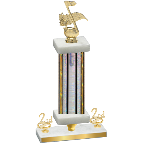 Premium Single Silver Glacier Second Place Music Trophy