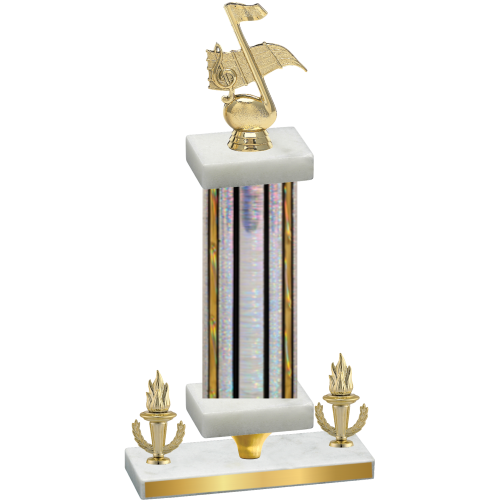 Premium Single Silver Glacier Victory Music Trophy