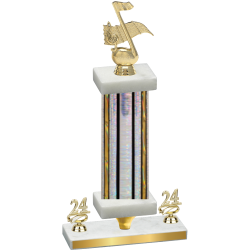 Premium Single Silver Glacier Year Music Trophy