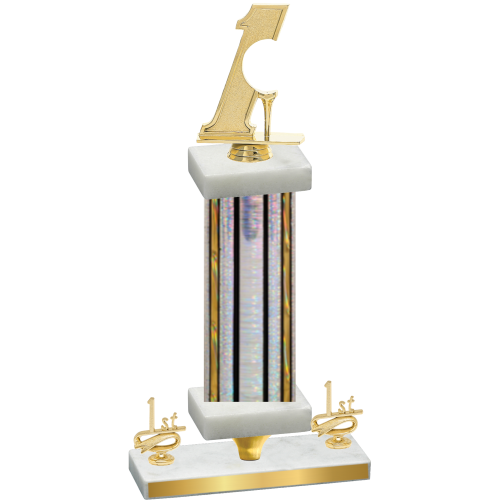 Premium Single Silver Glacier First Place Golf Trophy