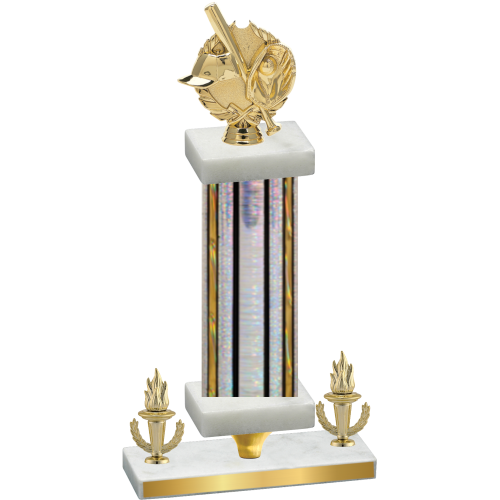 Premium Single Silver Glacier Victory Baseball Trophy