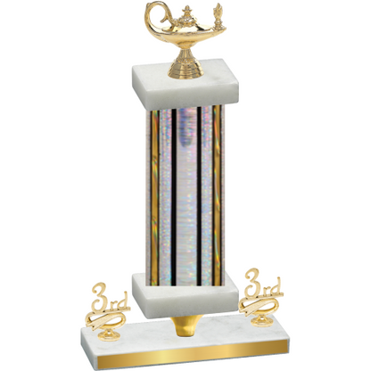 Premium Single Silver Glacier Third Place Academics Trophy