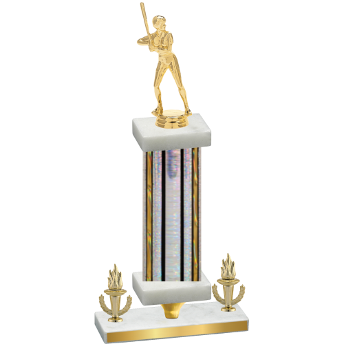 Premium Single Silver Glacier Victory Softball Trophy