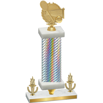 Premium Single Silver Carbon Fiber Victory Tennis Trophy