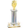 Premium Single Silver Carbon Fiber Third Place Pickleball Trophy