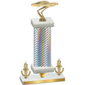 Premium Single Silver Carbon Fiber Victory Cars Trophy