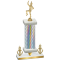 Premium Single Silver Carbon Fiber Victory Majorette Trophy