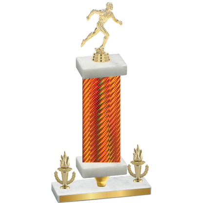 Premium Single Orange Carbon Fiber Victory Running Trophy