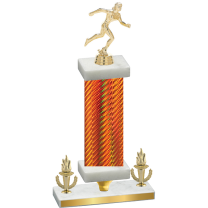 Premium Single Orange Carbon Fiber Victory Running Trophy