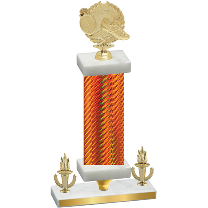 Premium Single Orange Carbon Fiber Victory Running Trophy