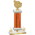 Premium Single Orange Carbon Fiber First Place Tennis Trophy