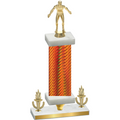 Premium Single Orange Carbon Fiber Victory Wrestling Trophy